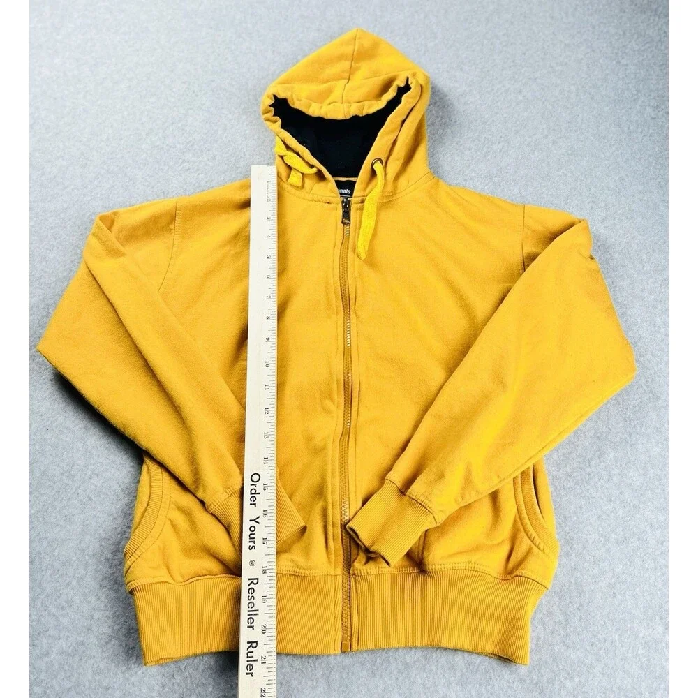 Originals by Alan Jones Boys S Mustard Yellow Full Zip Fleece Hoodie Skater